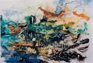 Bridge Watercolor 28x22