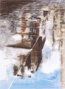 Rain Watercolor 30x22